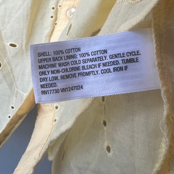 Women's Eyelet Long Sleeve Button-Down Shirt - A New Day - Picture 6 of 12